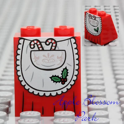 LEGO Female RED MINIFIG SKIRT -Mrs Santa Claus Christmas Girl Apron Dress 10245 - Image 1 of 3