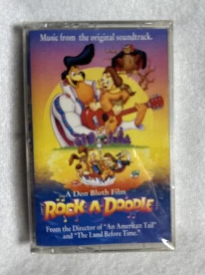 Rock-A-Doodle (92 Cassette) Life Cereal Promo Don Bluth Movie Soundtrack SEALED - Image 1 of 4