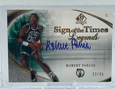 2004-05 SP Authentic Robert Parish On Card Auto /25 HOF Boston Celtics