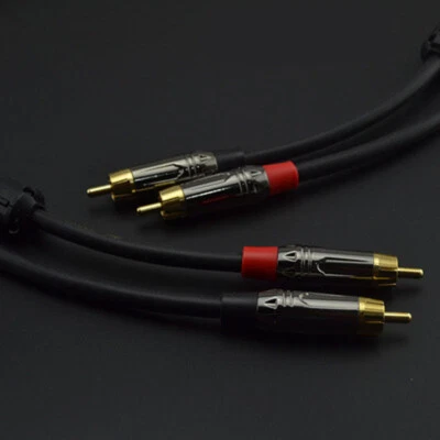 HiFi Stereo 2RCA to 2RCA Audio Signal Cable Amplifier Video Cord Audio Cable - Image 1 of 3