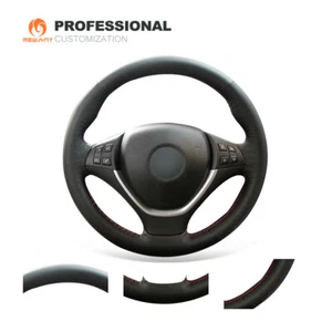 Cubierta de volante de cuero genuino MEWANT HÁGALO USTED MISMO para BMW X5 E70 2007 / X6 E71 E72 - Imagen 1 de 8
