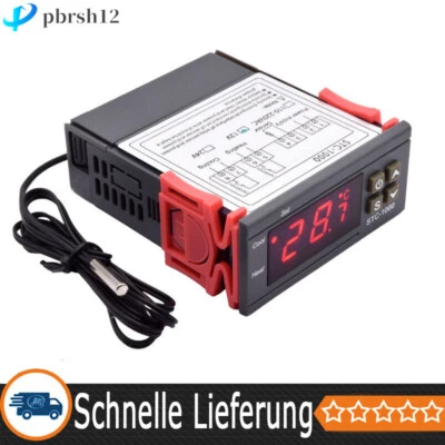MARKENLOS Digital Thermostat Temperatur Steuerung Regler Mit NTC Sensor Sonde STC-1000 DE