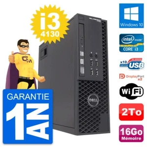 PC DELL T1700 SFF Intel Core i3-4130 RAM 16Go Disco Duro 2To Windows 10 Wifi - Imagen 1 de 6