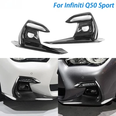For Infiniti Q50 Sport 2018-2020 Accessories Real Front Bumper Fog Light Air  - Imagem 1 de 4