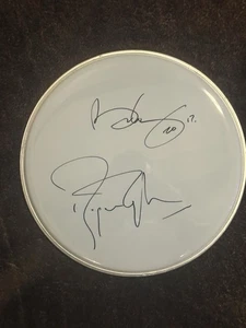 Brian May Roger Taylor QUEEN Signed Autograph 13" Drumhead Queen Band In Person - Picture 1 of 5