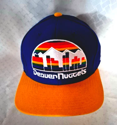 Mitchell & Ness Denver Nuggets Sombrero Gorra Snapback NBA Madera Dura Clásica Retroceso Foto 1 de 4