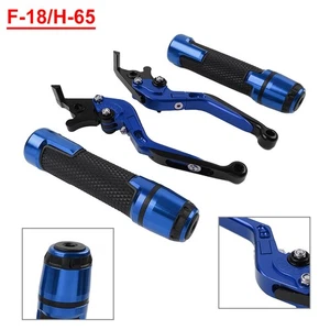 Lenkergriffe Sets Blau ALU Kupplungshebel Bremsehebel für Honda CBR650R CBR650F - Bild 1 von 10
