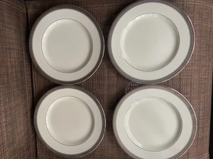 4 Mikasa Palatial Platinum Salatteller Top Zustand - Bild 1 von 3