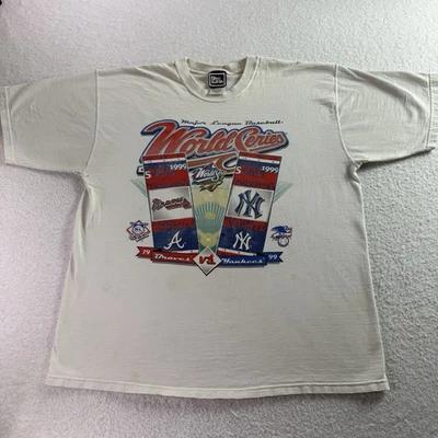 Vintage New York Yankees MLB 1999 World Series Champions T-Shirt XL Distressed - Image 1 of 4