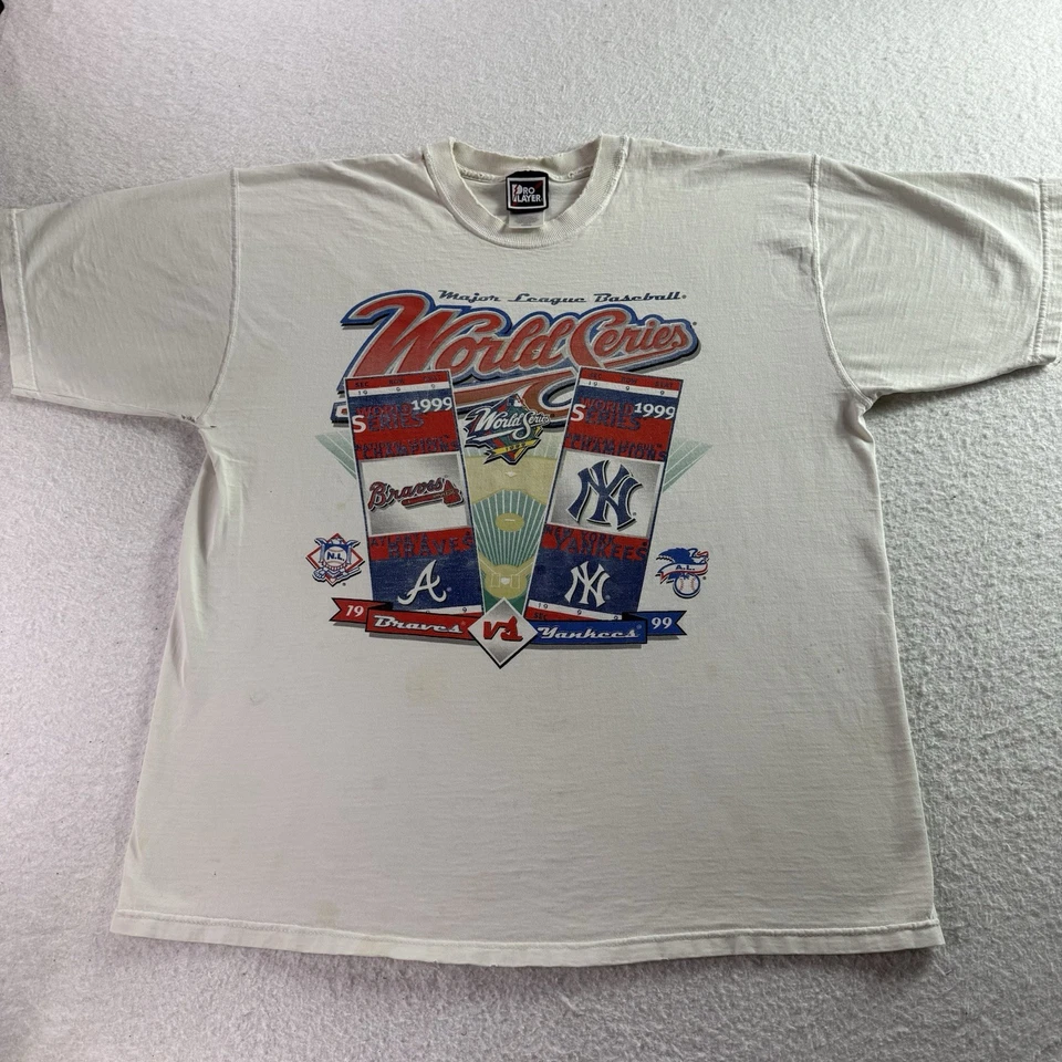 Camiseta De Colección New York Yankees MLB 1999 Serie Mundial Campeones XL Envejecida Foto 1 de 4