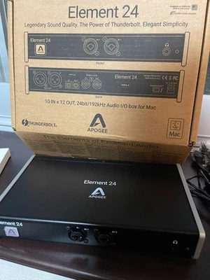Apogee Element 24 Thunderbolt Audio Interface Black Recording Box Music Sound - Image 1 of 4