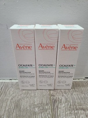 3 x Avene Cicalfate Creme Labial Restaurador (lábios) 10 ML 0,3 Fl Oz Novo Expira em 27/06 - Imagem 1 de 2