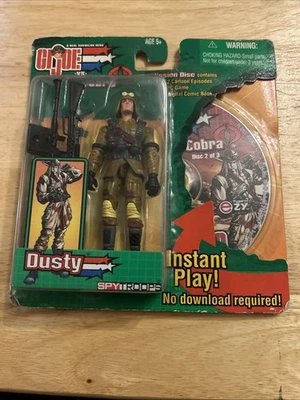 Figura de acción Hasbro GI Joe Spy Troops Dusty with Mission Disc CD 2003 SIN USAR, EN CAJA Foto 1 de 4