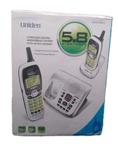 Uniden DXAI8580-2 Cordless Digital Answering System 2 Handset 5.8 GHz Phone NEW - Afbeelding 1 van 8