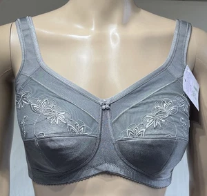 ABC Regalia Mastectomy Bra Style 511 Cool Grey Size 38DD Soft Cup - Picture 1 of 6