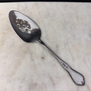 Oneida MORNING BLOSSOM Burnished Stainless Flatware Pierced Pie Server 8-3/8" - Picture 1 of 5