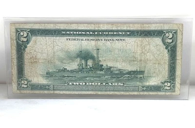 1918 $2 “Battleship” Federal Reserve Bank Note KANSAS CITY [1125LAj] - Image 1 of 2