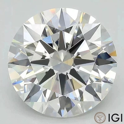 Lab Grown 1.10 Ct Round Cut D Color VVS2 Clarity STONE IGI Certified CVD DIAMOND - Image 1 of 4