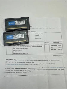 Crucial CT2KIT204864BF160B (2x16GB) 32GB DDR3L-1600 PC3L-12800 SODIMM - Picture 1 of 2