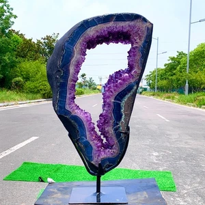 30,91 Pfund natürliche Amethyst Geode Quarz Cluster Kristall Probe Heilung - Bild 1 von 21
