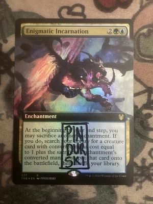 MTG Foil Enigmatic Incarnation Signed By Artist Extended Art Theros 337 Rare - Image 1 of 2