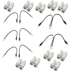 10pcs DC Power Cable 5.5mm x 1.7mm Male Tinned Ends CCTV Camera LED Strip Router - Picture 1 of 8