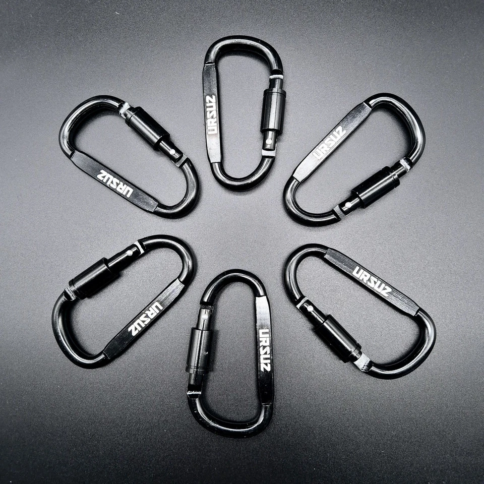 Karabinerhaken Karabiner Schnapphaken 6 St. Feuerwehr Alu Schraubverschluß EDC - Bild 1 von 1