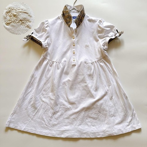 Abito Polo Burberry Blu Etichetta Nova Check Cavallo Logo Ricamo M