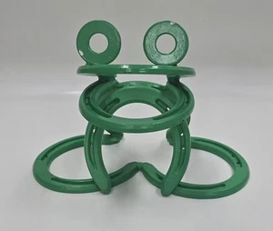 Arte de patio metal herradura rana artesanía jardín exterior 9" X 7" - Imagen 1 de 7