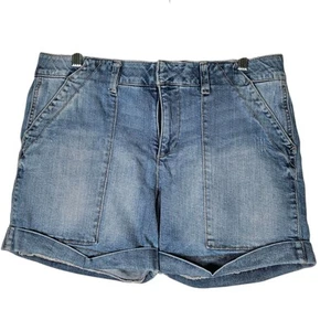 Democracy Ab Solution Damenshorts 12 blau Denim 5" Stretch mittelhoher Bund Y2K - Bild 1 von 10