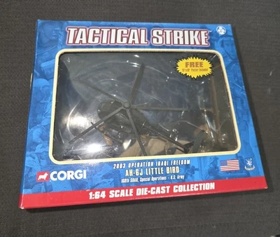 Raro Corgi Tactical Strike 2003 Iraqi Freedom AH-6J Little Bird fundido a presión 1:64  Foto 1 de 4