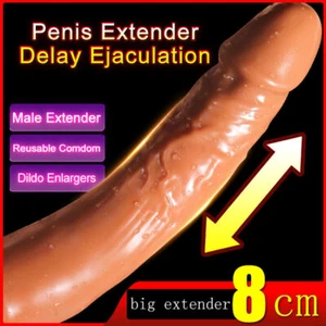 Man-Condom-Sheath-Enhancer-Realistic-Sleeve-Bigger-Penis-Extender-Enlarger-Girth - Picture 1 of 13