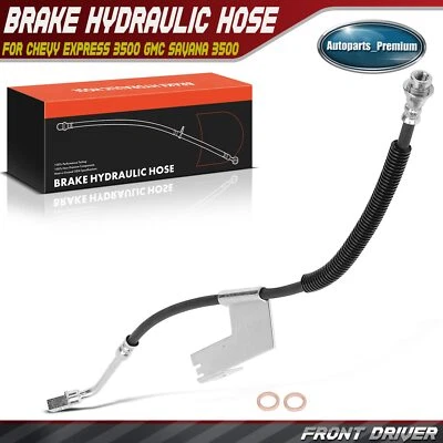 Front Driver LH Side Brake Hydraulic Hose for Chevy Express 3500 GMC Savana 3500 - Image 1 of 4