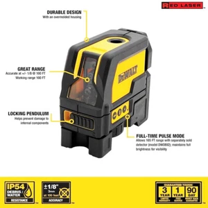 DEWALT Selbstnivellierende Kreuzlinienlotpunkte Laserwaage Horizontaler Vertikal - Bild 1 von 5