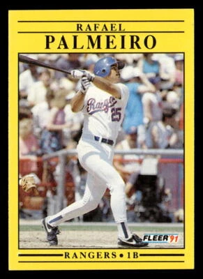1991 Fleer #295a Rafael Palmeiro - Image 1 of 2
