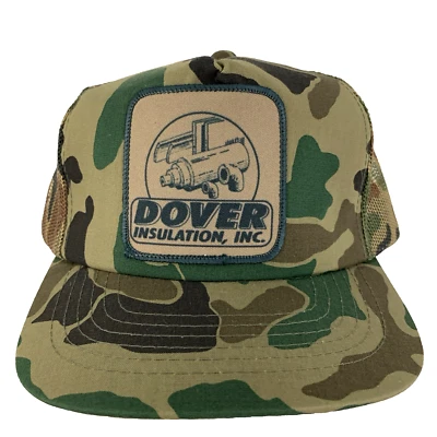 De Colección Dover Aislamiento Camuflaje Parche Sombrero Logo Malla Snap Back Camionero Camuflaje Gorra Foto 1 de 4
