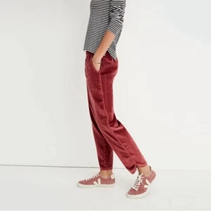 MADEWELL Velvet Track Pants Trousers Small Travel Cozy Comfort Gorpcore Pull On - Picture 1 of 13