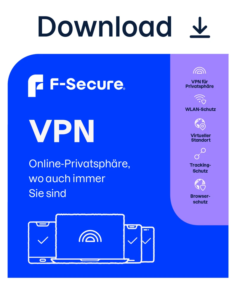F-Secure VPN 2025 Download (ehemals Freedome VPN) ESD-Key per eMail - Bild 1 von 4