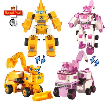 WISE BLOCKS Super Wings Konvolut Dizzy & Donnie Transforming Fahrzeug Bausteine Spielzeug 2in1