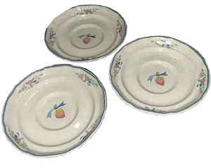 Peach 🍑 Saucers 🍽️ Inter-national Stoneware Japan 🇯🇵 Set Of 3 - Picture 1 of 13