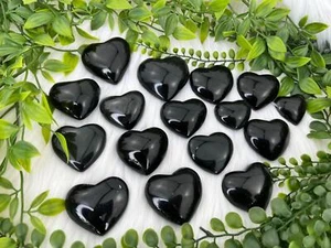 Black Obsidian Heart - Black Obsidian Heart Carving - Natural Black Obsidian - Picture 1 of 10