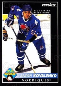 1992-93 Pinnacle Canadian #395 Andrei Kovalenko - Picture 1 of 1