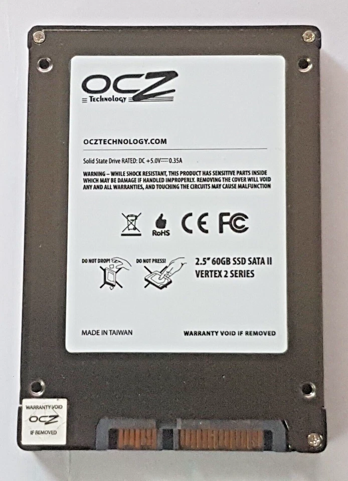 60 GB SATA II OCZ Vertex 2 Series SSD 2D-NAND MLC 2.5" Internal Hard Drive - Image 1 of 1