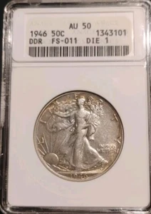 1946 WALKING LIBERTY HALF DOLLAR, DDR AU 50 - Picture 1 of 4