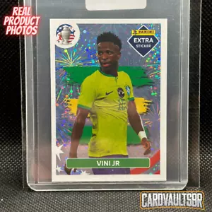 Vinicius Junior Extra Sticker Silver American Cup 2024 Panini Ultra Rare - Picture 1 of 2