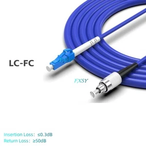 Cable de conexión de fibra óptica blindado 2 piezas 1m 2m 3m 5m 10m 15m FC/UPC a LC/UPC SM OS2 - Imagen 1 de 11