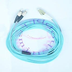Armored Cable LC-FC UPC MM OM3 10GB Duplex Fiber Optical Jumper Patch Cord 80M - Afbeelding 1 van 1