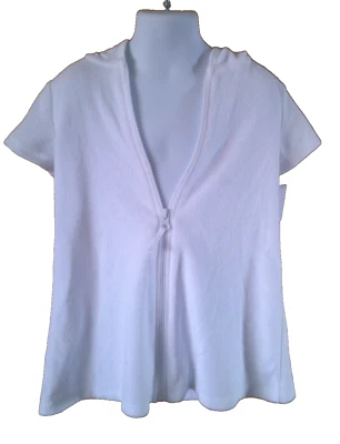 Capa de natação Juniors nova XS 4/5 branca com capuz - Imagem 1 de 2