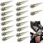 20 X 26mm Silver Spots Cone Screw Metal Studs Leathercraft Rivet Bullet Spikes