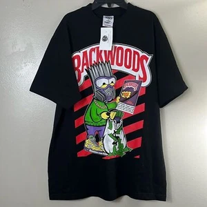 Shaka Wear Backwoods Bart Simpson Black/Red Short Sleeve Tee Shirts Men’s L - Picture 1 of 11